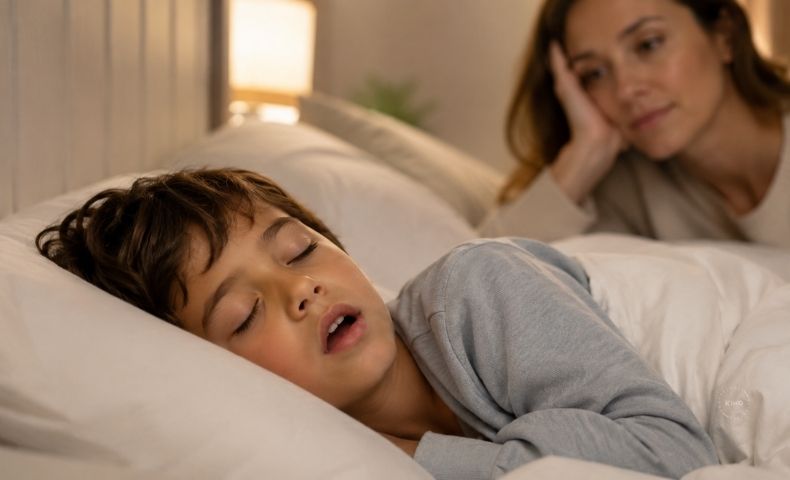 Niño durmiendo roncando
